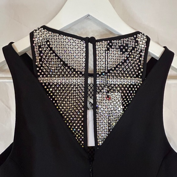Ted Baker Janvier London Rhinestone Mesh Neck Black Jumpsuit Formal Party NWT - Picture 10 of 16